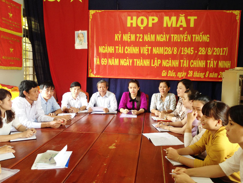 Phòng Tài chính-Kế hoạch huyện Gò Dầu tổ chức họp mặt kỷ niệm ngày thành lập ngành Tài chính Việt Nam 28/8