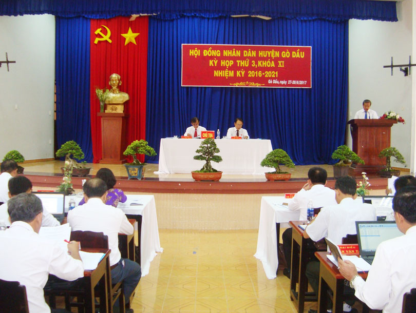 Khai mạc kỳ họp lần thứ 3 HĐND huyện Gò Dầu khóa XI, nhiệm kỳ 2016 - 2021