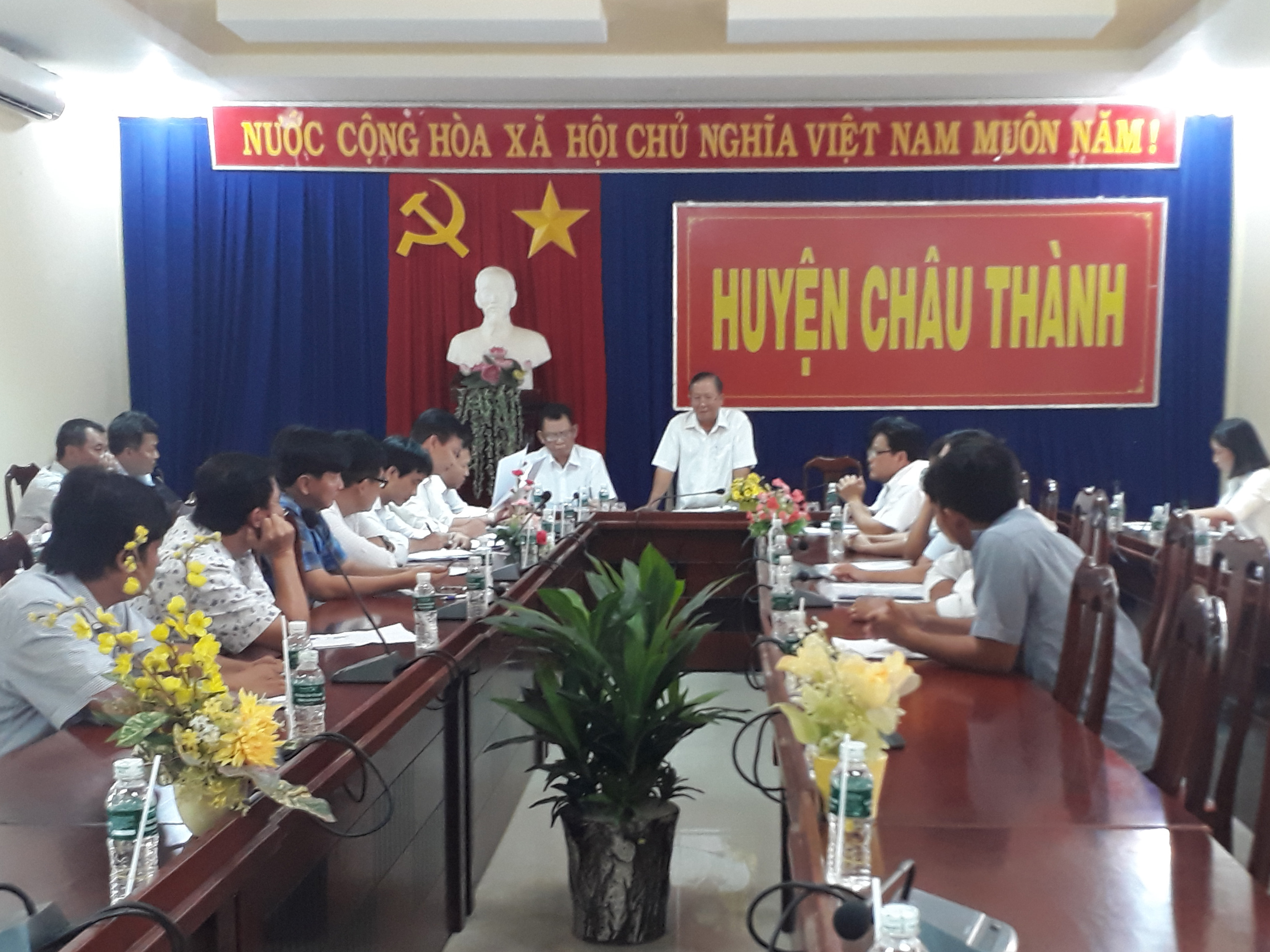 Huyện Châu Thành tổ chức họp giao ban chuyên đề xây dựng cơ bản tháng 6/2018
