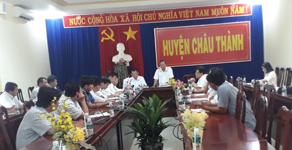 Huyện Châu Thành tổ chức họp giao ban chuyên đề XDCB  tháng 05 năm 2019