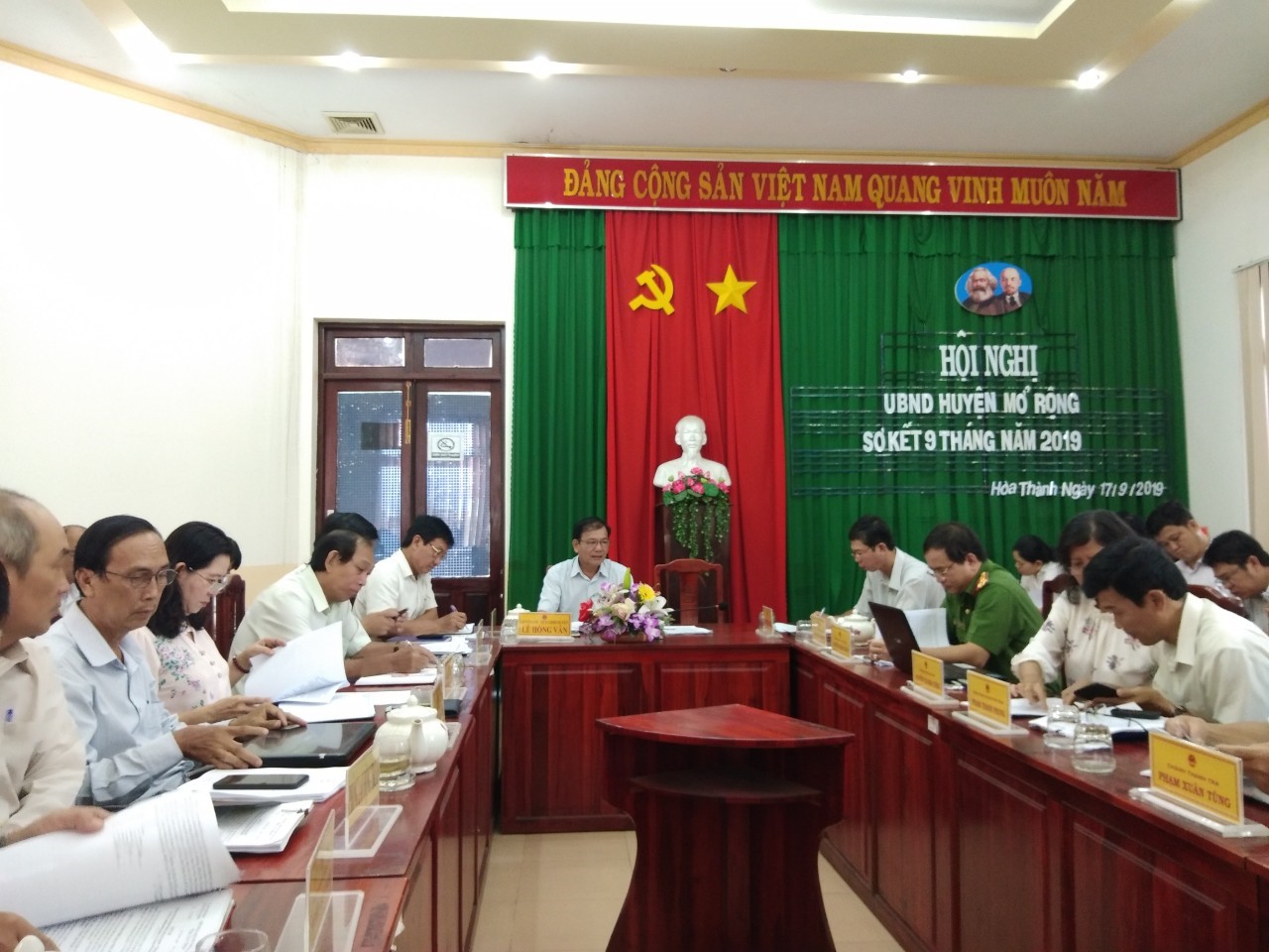 UBND huyện Hòa Thành tổ chức Hội nghị mở rộng sơ kết thực hiện Kế hoạch phát triển kinh tế - xã hội 9 tháng năm 2019