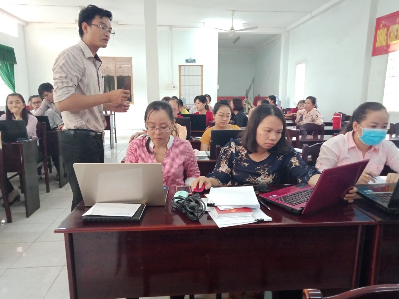 Phòng Tài chính - Kế hoạch huyện Trảng Bàng tổ chức  hội nghị tập huấn hỗ trợ báo cáo quyết toán năm  của phần mềm kế toán misa