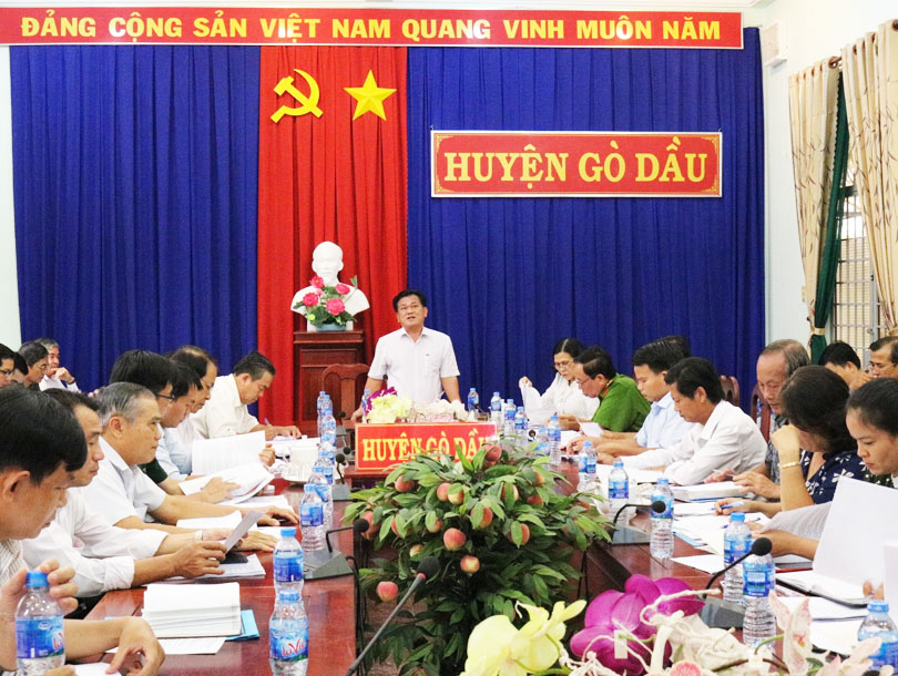 UBND Huyện Gò Dầu họp định kỳ tháng 01 năm 2019