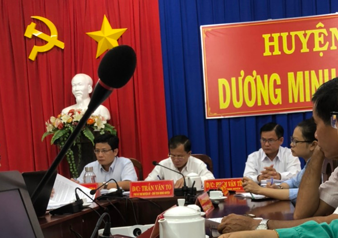 UBND huyện Dương Minh Châu tổ chức phiên họp UBND huyện tháng 5 năm 2020