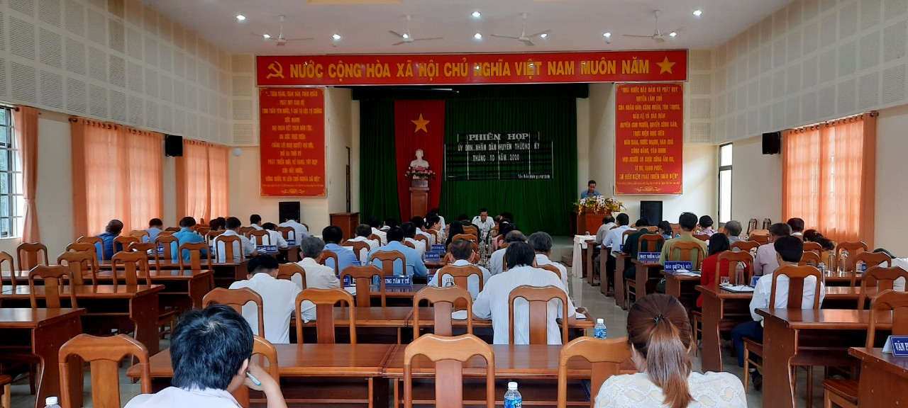 UBND huyện Tân Biên tổ chức phiên họp thường kỳ tháng 10 năm 2020
