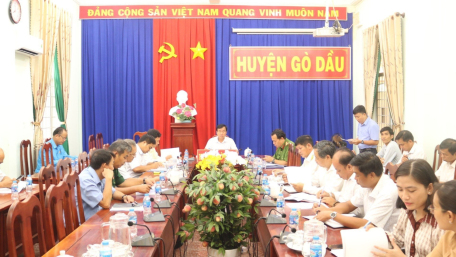 UBND huyện Gò Dầu họp định kỳ tháng 5 năm 2023