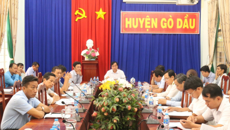 UBND huyện Gò Dầu tổ chức họp sơ kết 6 tháng đầu năm, phương hướng, nhiệm vụ 6 tháng cuối năm 2023