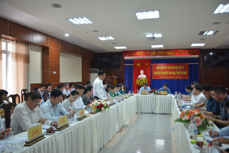 Đoàn giám sát của Quốc hội về các Chương trình mục tiêu quốc gia  làm việc với huyện Tân Châu, tỉnh Tây Ninh