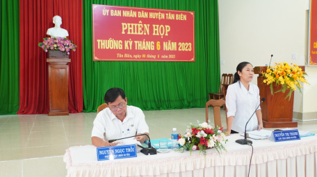 UBND huyện Tân Biên tổ chức phiên họp thường kỳ tháng 06 năm 2023