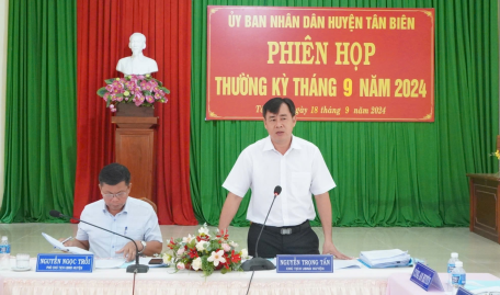 UBND huyện Tân Biên tổ chức phiên họp thường kỳ tháng 09 năm 2024